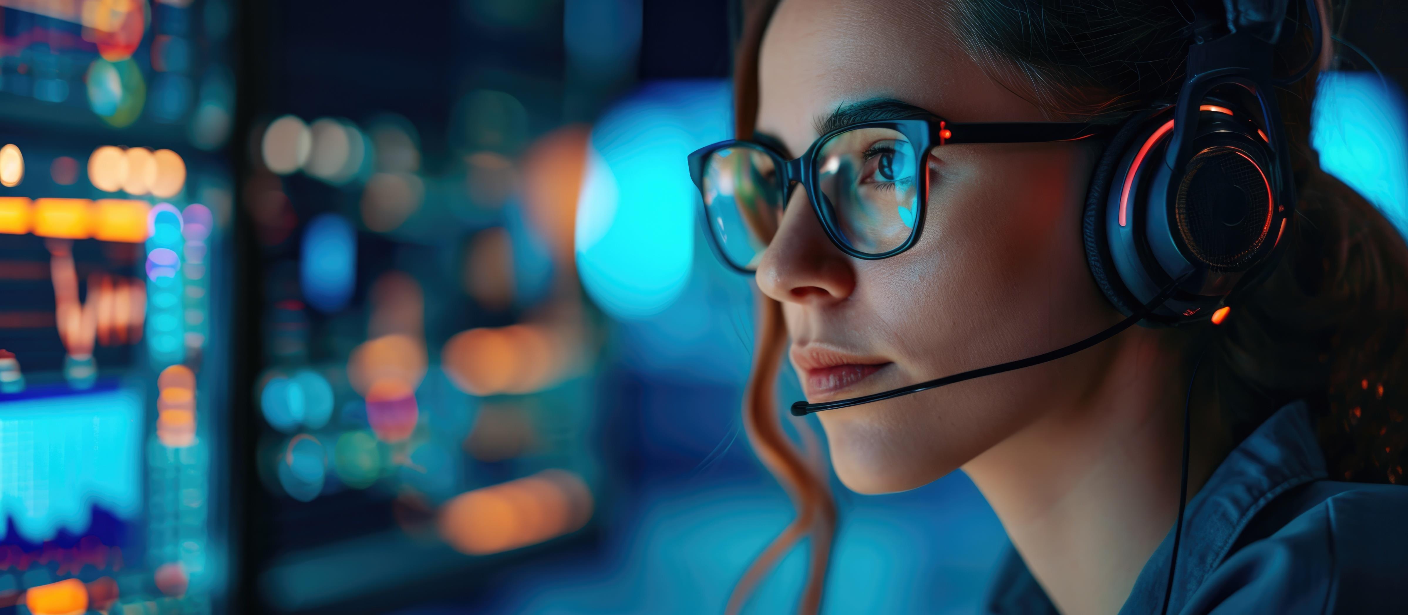 Focused woman working
