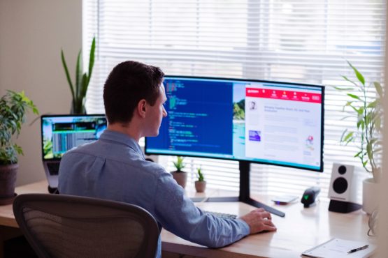 Man Working at Desk