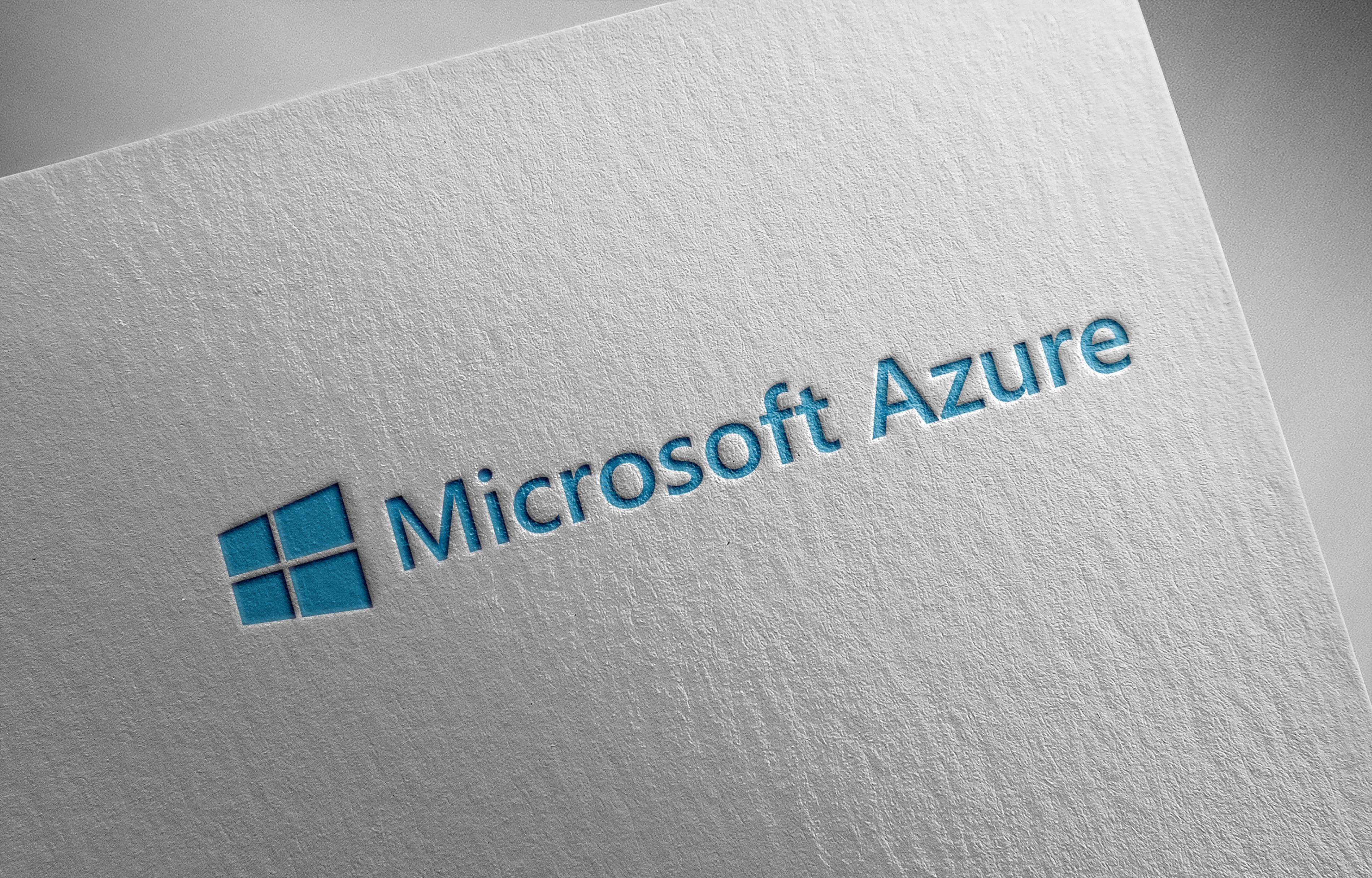 Microsoft Azure embossed logo