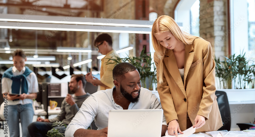 People working together in the office