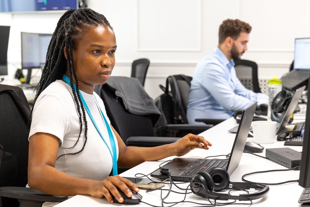 Fitzrovia IT Service desk team working on support.