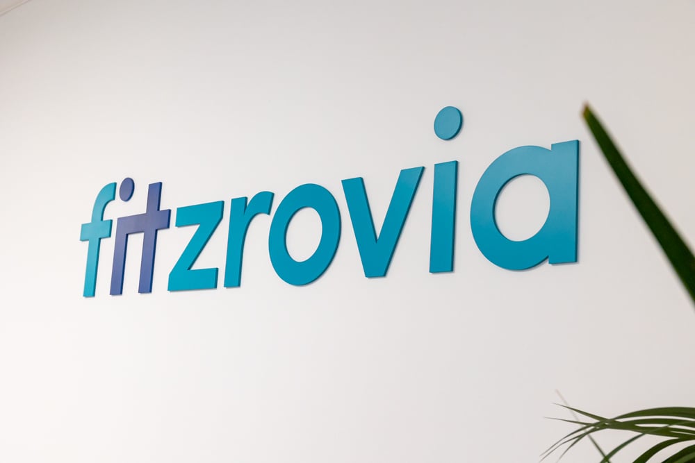 Fitzrovia IT sign at the Fitzrovia IT office 
