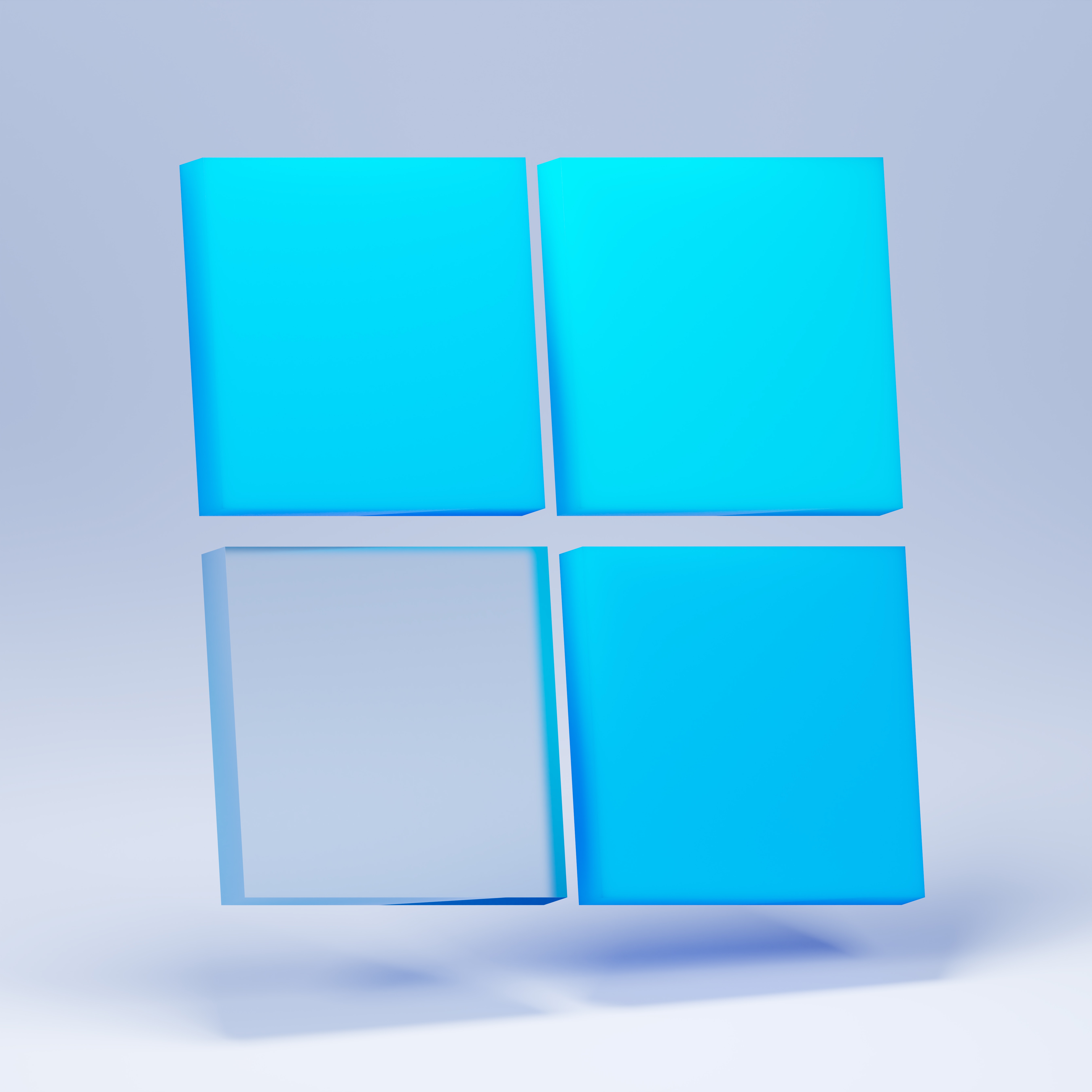Microsoft logo in blue