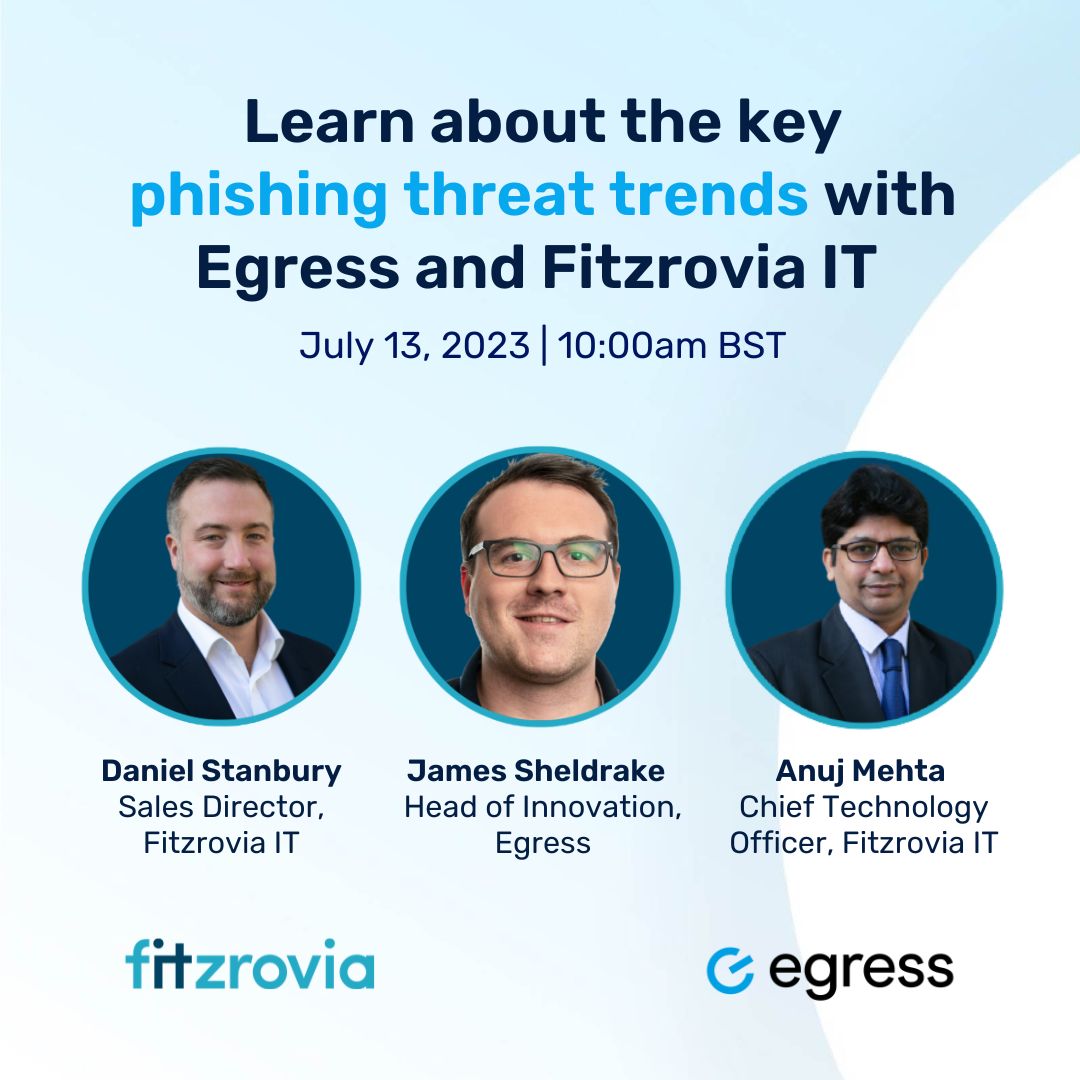 Featured image: Webinar promo poster - Meet the speakers! Our upcoming webinar with Egress.