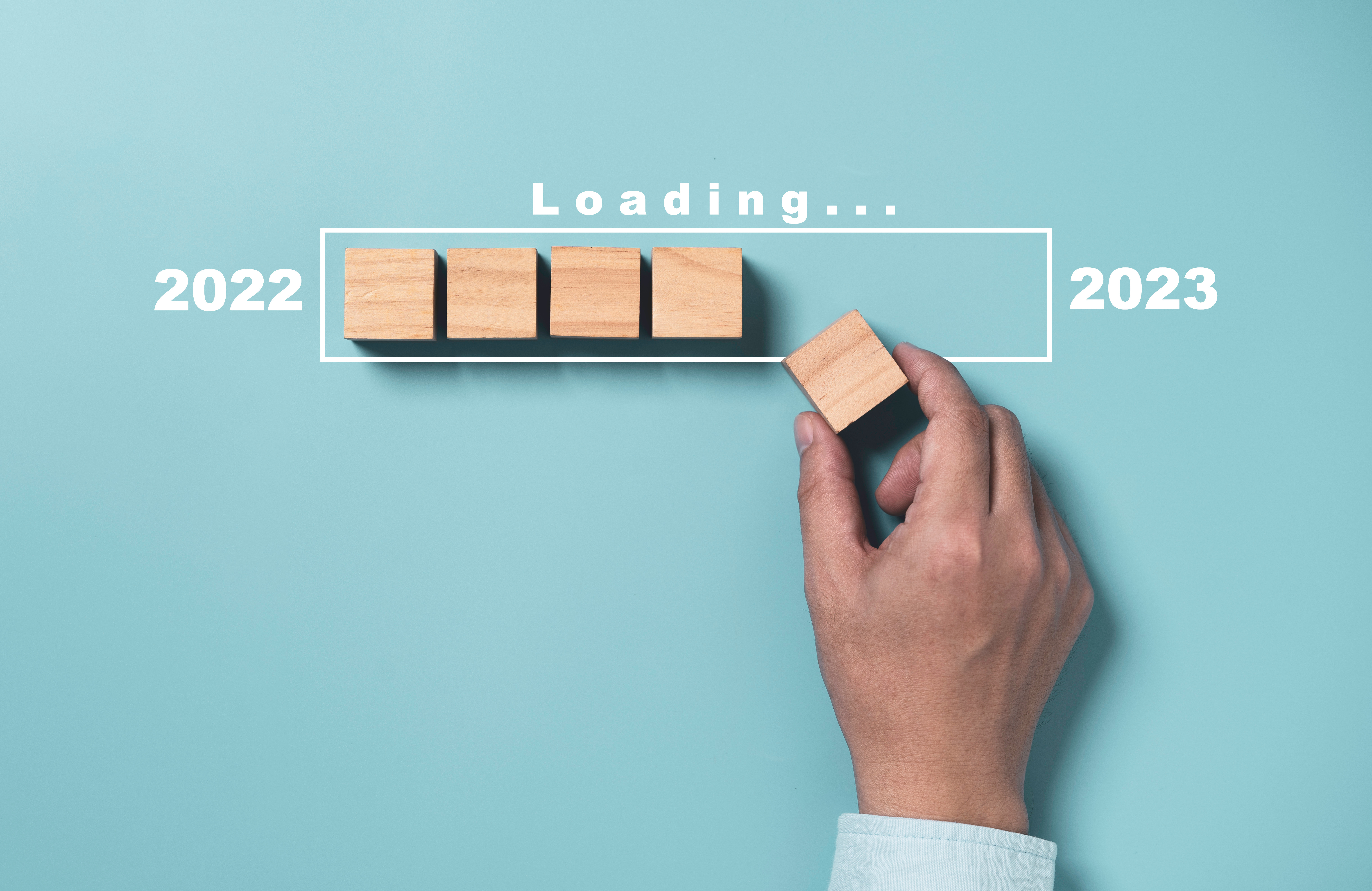 Featured image: 2022 loading into 2023. - 2022: A Year in Blogs